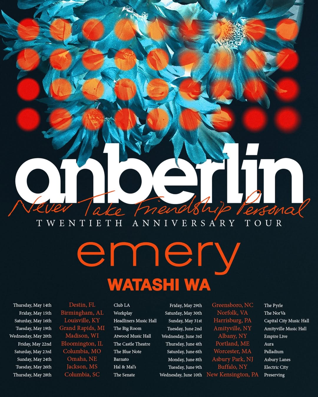 Emery Never Take Friendship Personal Tour Poster 2026